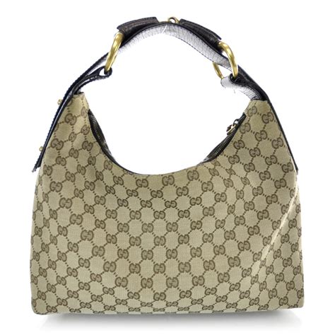 tradesy gucci medium pelam horsebit hobo|GUCCI Monogram Medium Horsebit Chain Hobo Black.